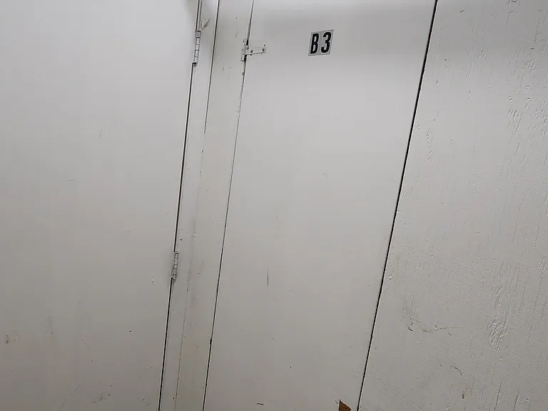 3'x2' storage closet on 1 st floor included. Enough to fit a bike.