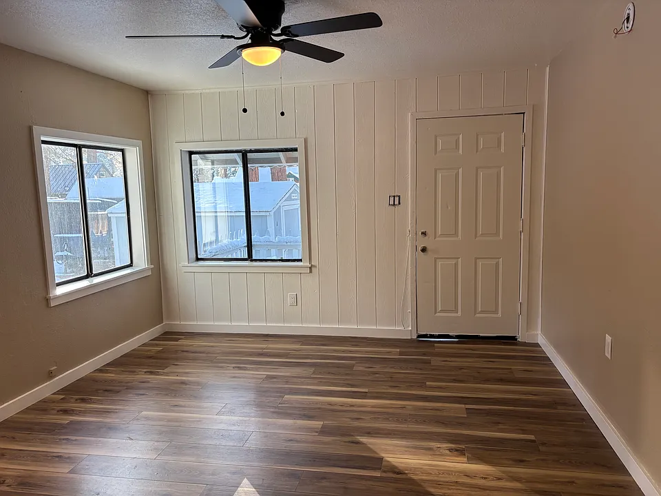 View from the bathroom with lots of natural light from 2 front windows