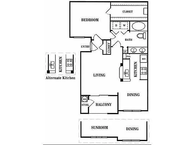Floor plan B 1X1