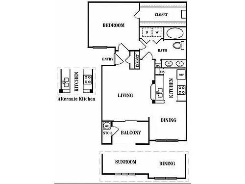 Floor plan B 1X1