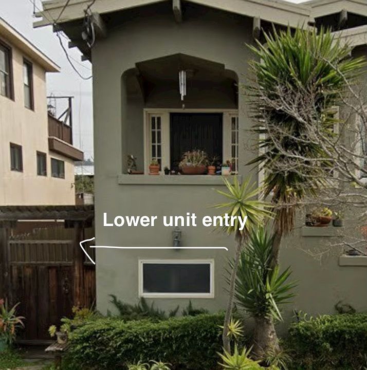 Entry to lower unit on the left of the home.