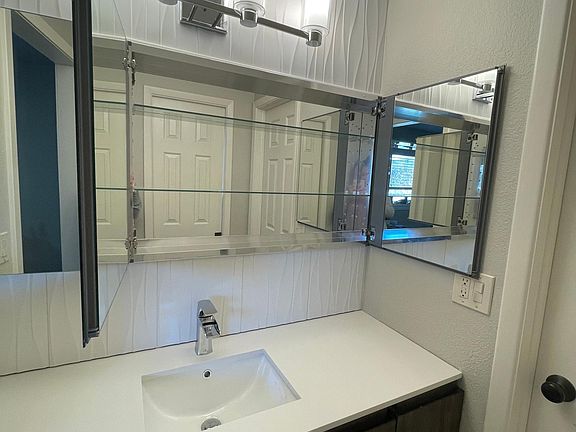 Master bath with huge medicine cabinet
