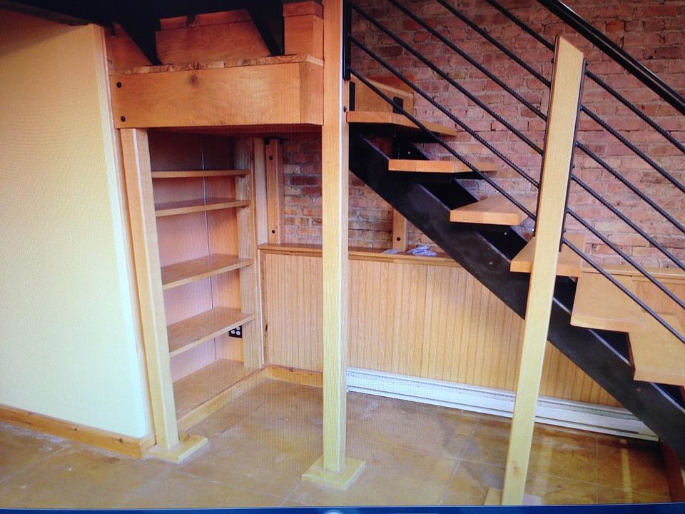 Bookcase under the staircase!