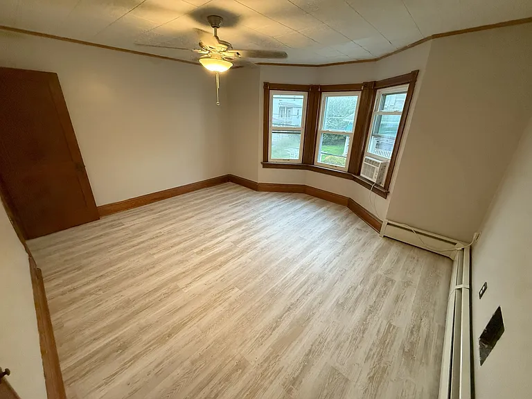 Front bedroom with bay windows.