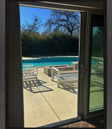 The pool from the living room