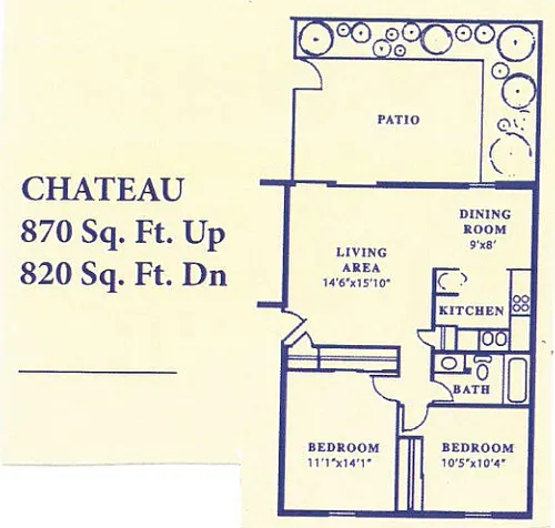 Floor plan Chateau First floor