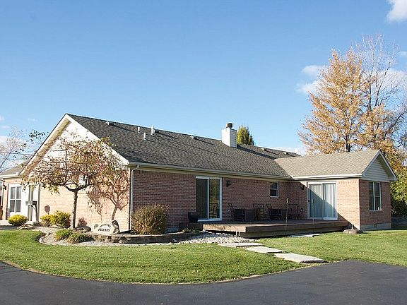 Rear view of house.