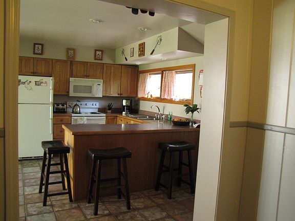 kitchen view from dining