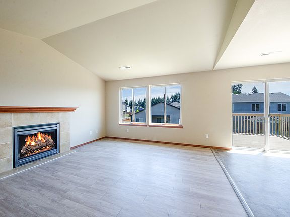 Upper living room with deck access