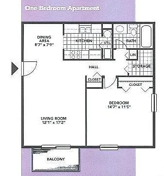 Floor plan One Bedroom Floor Plan