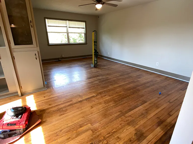 looking from kitchen to living room