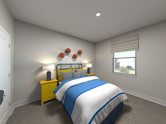 Secondary bedroom in the Lakeland floorplan at Meritage Homes.