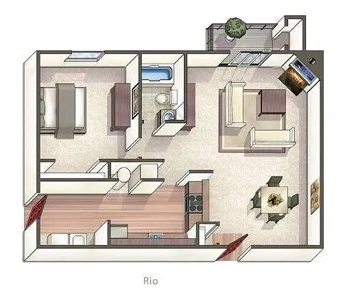 Floor plan a1x1-Rio - Classic