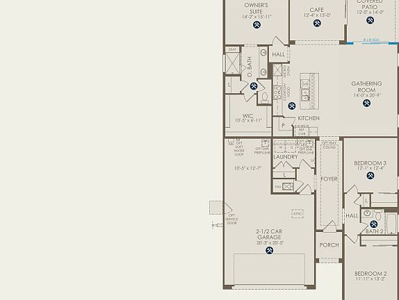 Tifton Walk Floor Plan, Quick Move-in Home, Floor 1