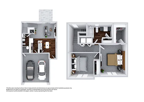 Floor plan Townhome 2 Bedroom 1.5 Bathroom