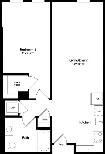 Floor plan 1A - Extended Bay