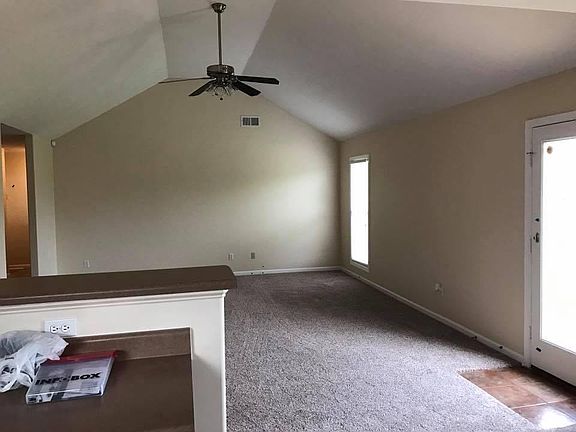 Vaulted ceiling in great room
