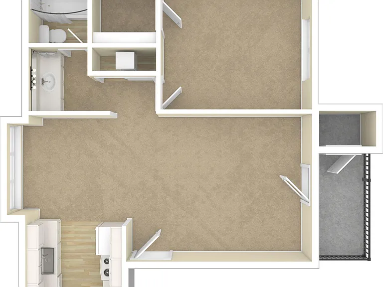Sundance floorplan 636 sq ft