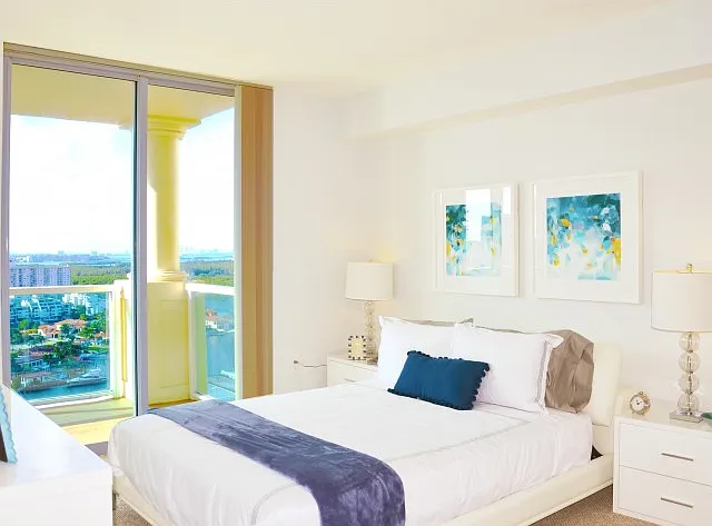 Master Bedroom With Waterfront Views