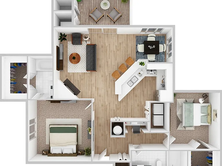 2 Bedroom | 2 Bath | 1050 SF 2 Bedroom | 2 Bath | 1050 SF