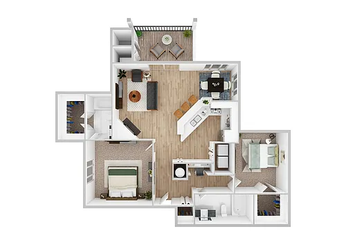 Floor plan Two Bedroom - 1