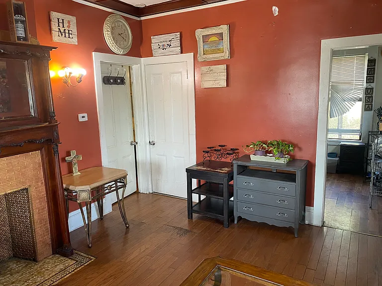 Living room door to bedroom and bathroom