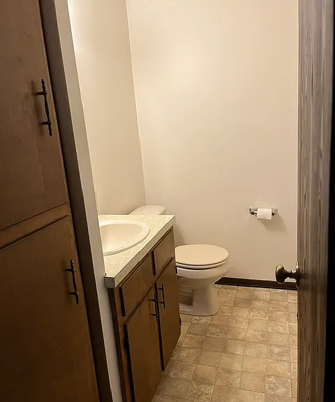 small bathroom first floor off of kitchen