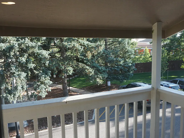 5' x 8' covered balcony.