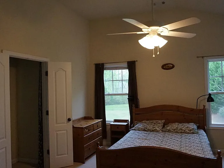 Huge master suite with lots of light and beautiful views
