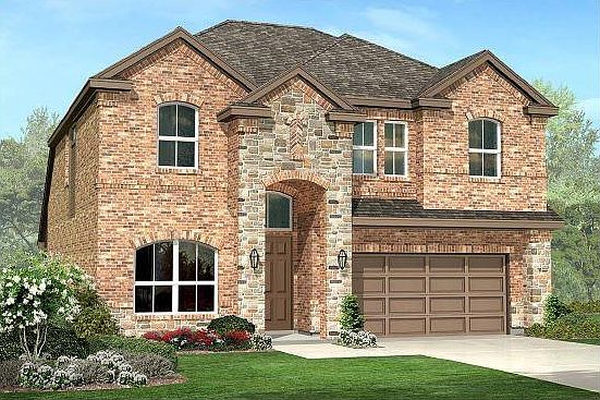 D.R. Horton's The Palm Floorplan Elevation B. All photos shown here may not depict the specified home & features included are for illustration purposes only