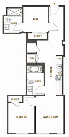 Floor plan 1 + DEN - A