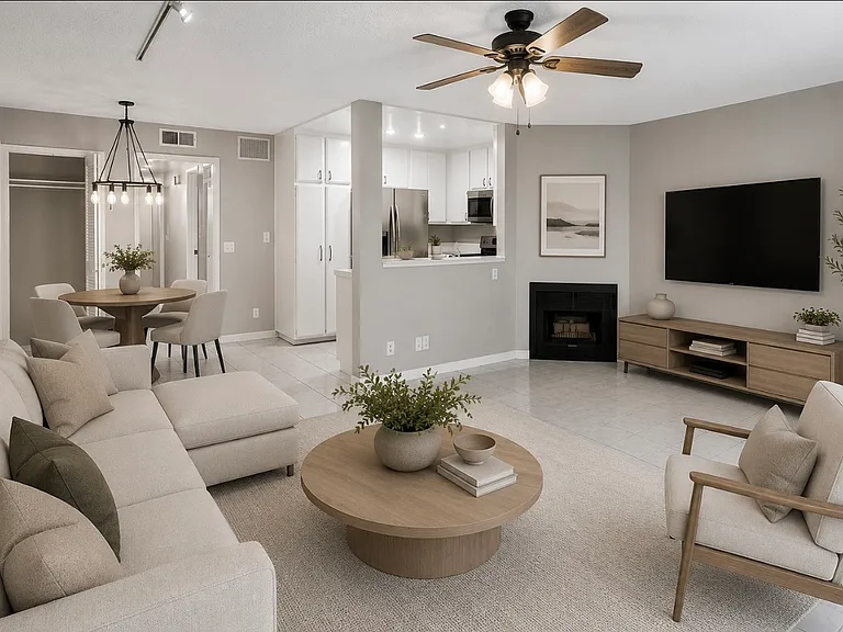 Virtually Staged Living Room