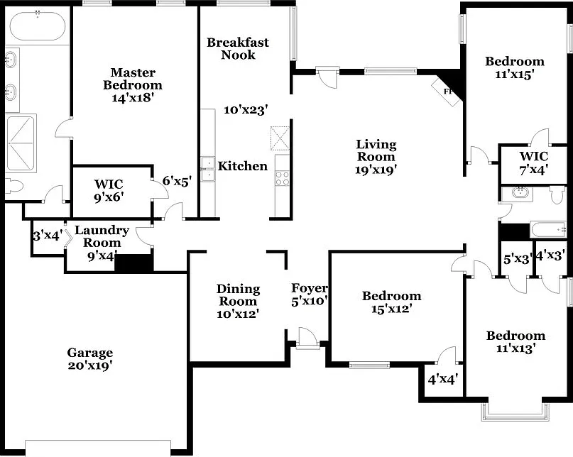 4 bed, 2.0 bath, 2300 sqft, $2,395 — Photo 2