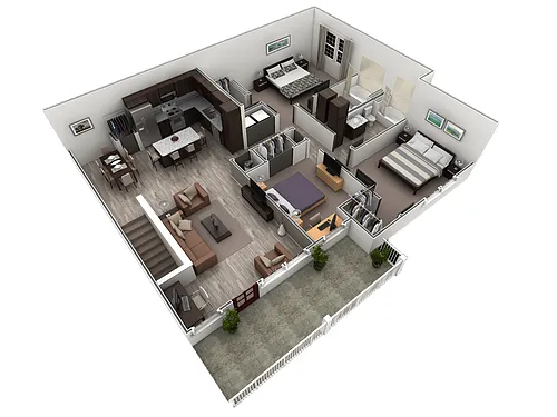 Floor plan 3 BR Grand Overlook