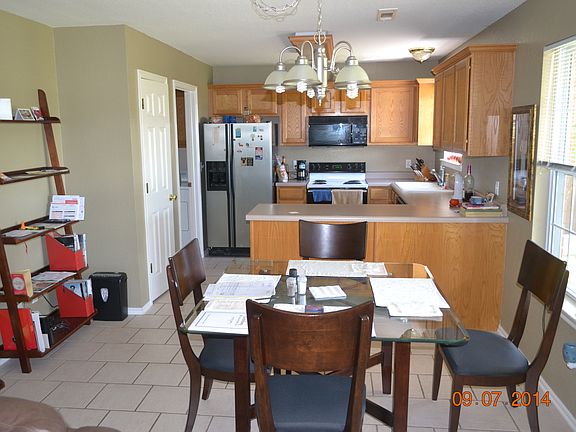 Kitchen open to living room