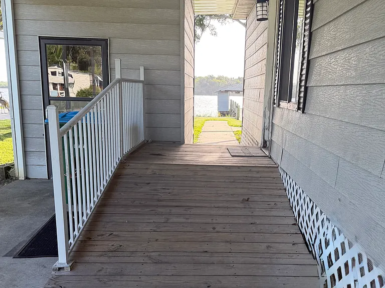 Ramp and handrail to access front door