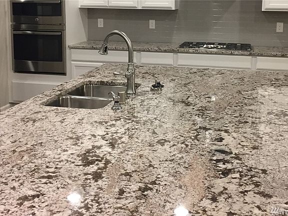 Close up of the granite on kitchen countertops