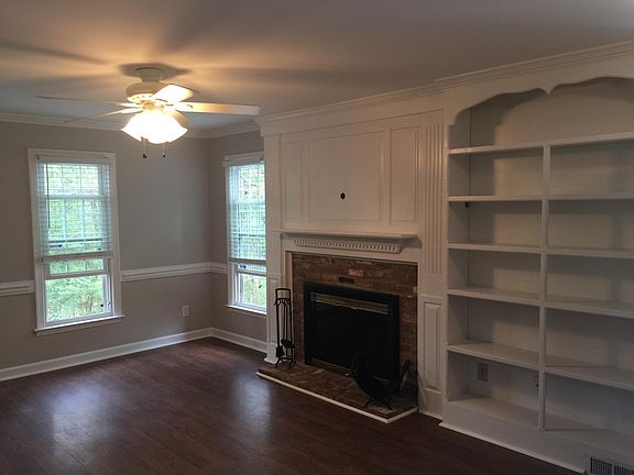 Family room with built-in
