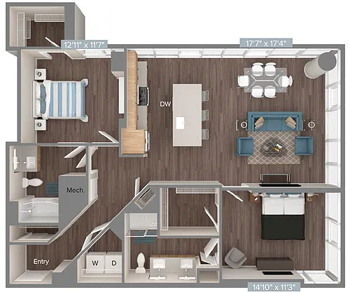 Floor plan B8-1304sf-2