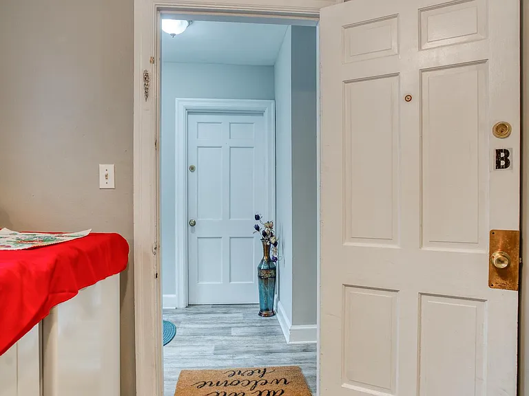 back door to the unit off the mud room.