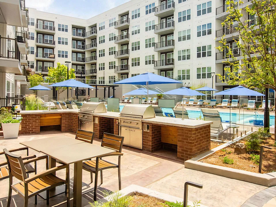 Cook out here and eat out here too, with the pool right alongside.