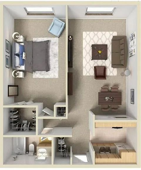 A3 one bedroom one bath 836 sqft WHEEDON A3 one bedroom one bath 836 sqft WHEEDON