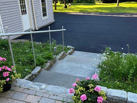 2 Entries to the apartment- up these steps OR through the laundry room door shown here.