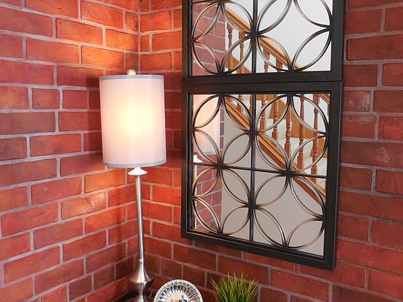 Faux Brick Foyer Accent Wall