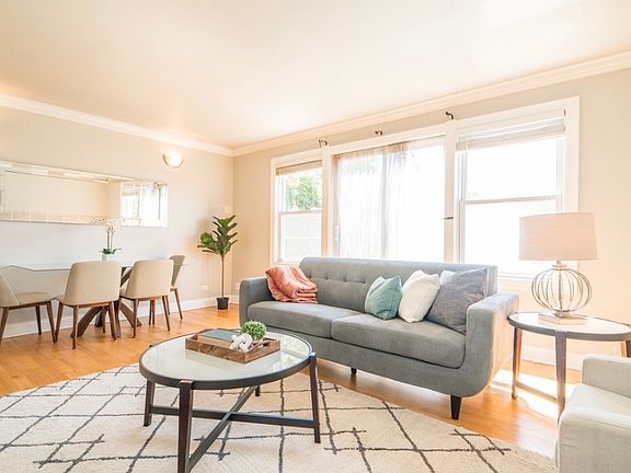 Living room and dining room