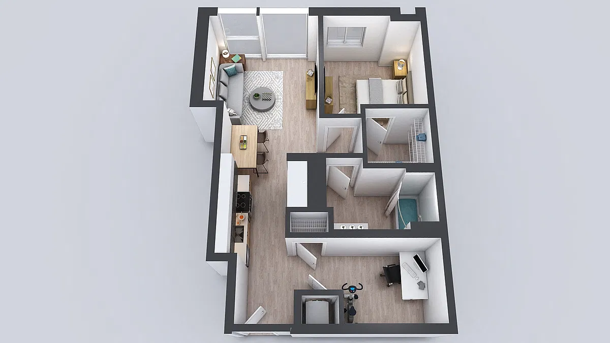 Floor plan A6 with Den