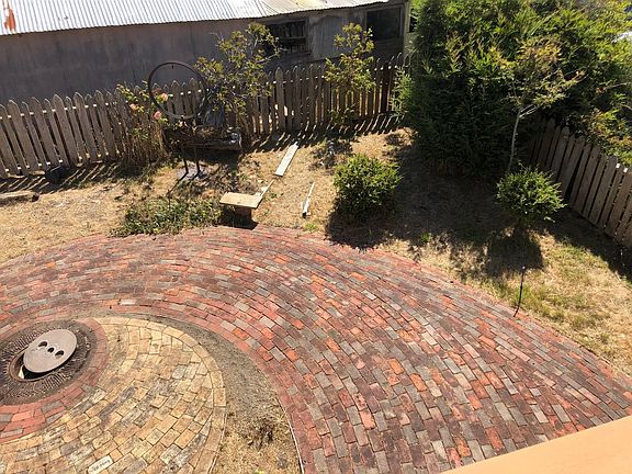 Ocean wave brick fire place