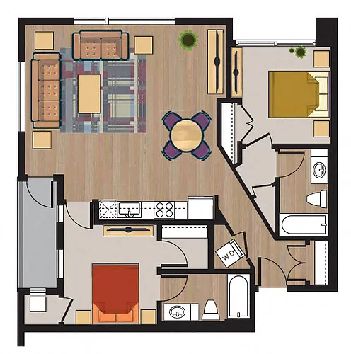Floor plan Two Bedroom