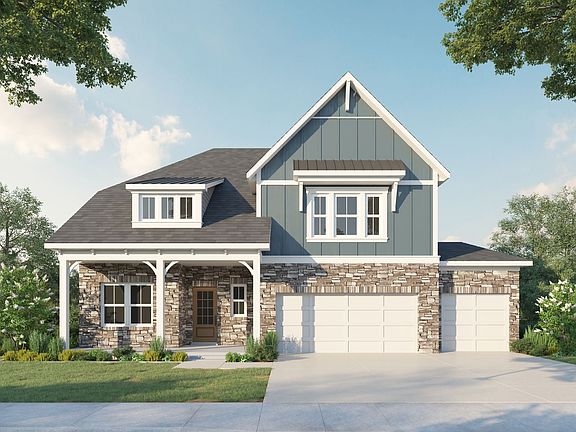 Farmhouse Elevation 3 Car