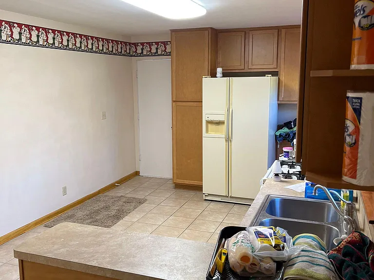 Kitchen view from back door